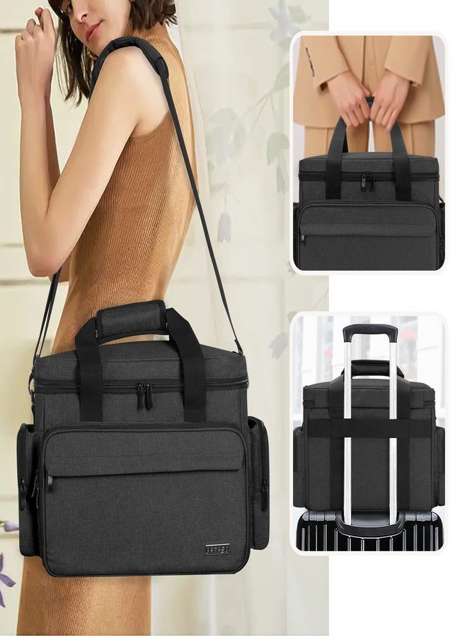 BAFASO Large Makeup Bag with 2 Removable Pouches and Detachable Dividers, Multifunctional Cosmetic Bag to Keep Makeup and Hair Supplies (Patent Pending), Black - Image 5