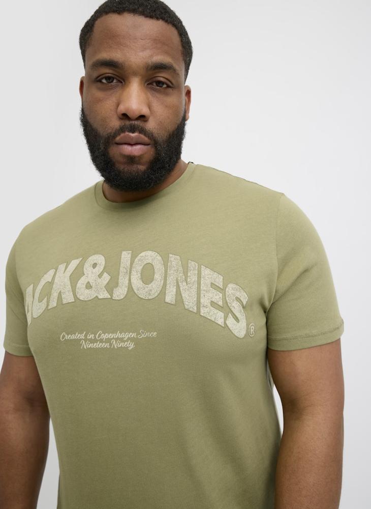 JACK & JONES - Plus Size Logo Crew Neck T-Shirt - Image 1