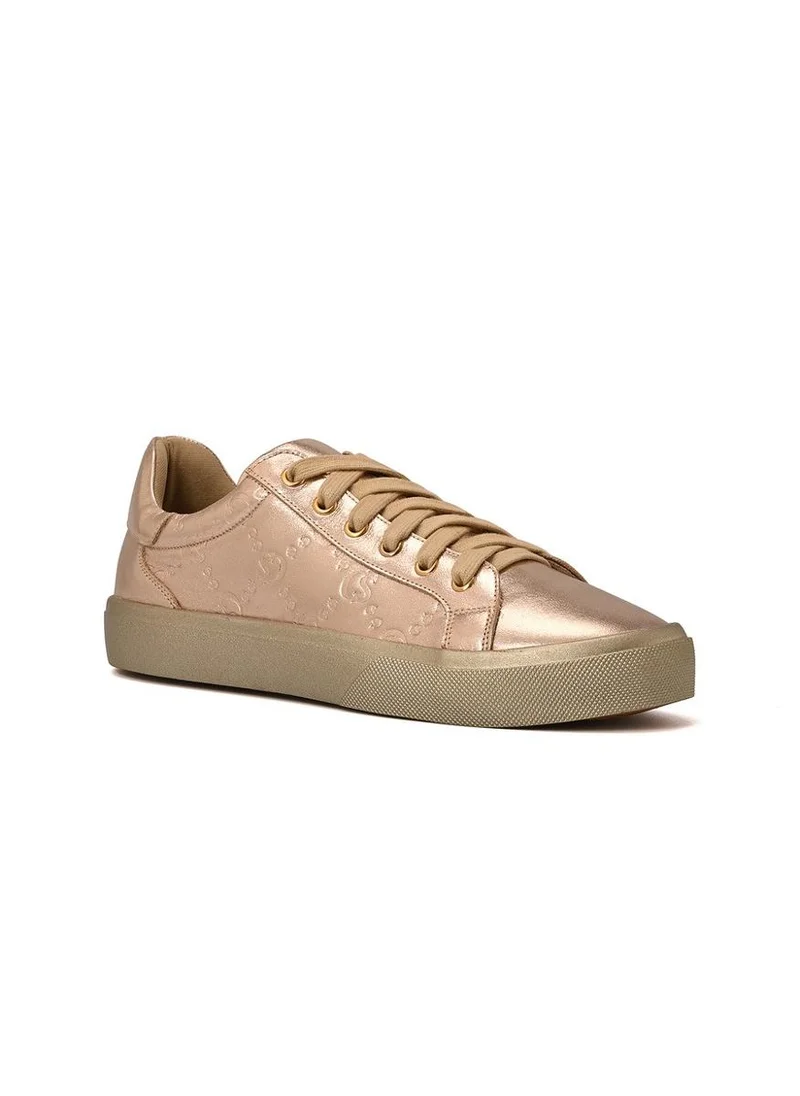 Carmen Steffens Golden Metallic Gold Sneakers