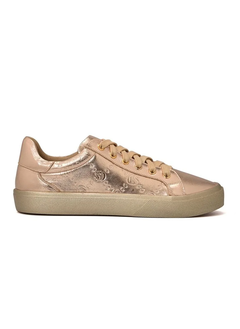 Carmen Steffens Golden Metallic Gold Sneakers