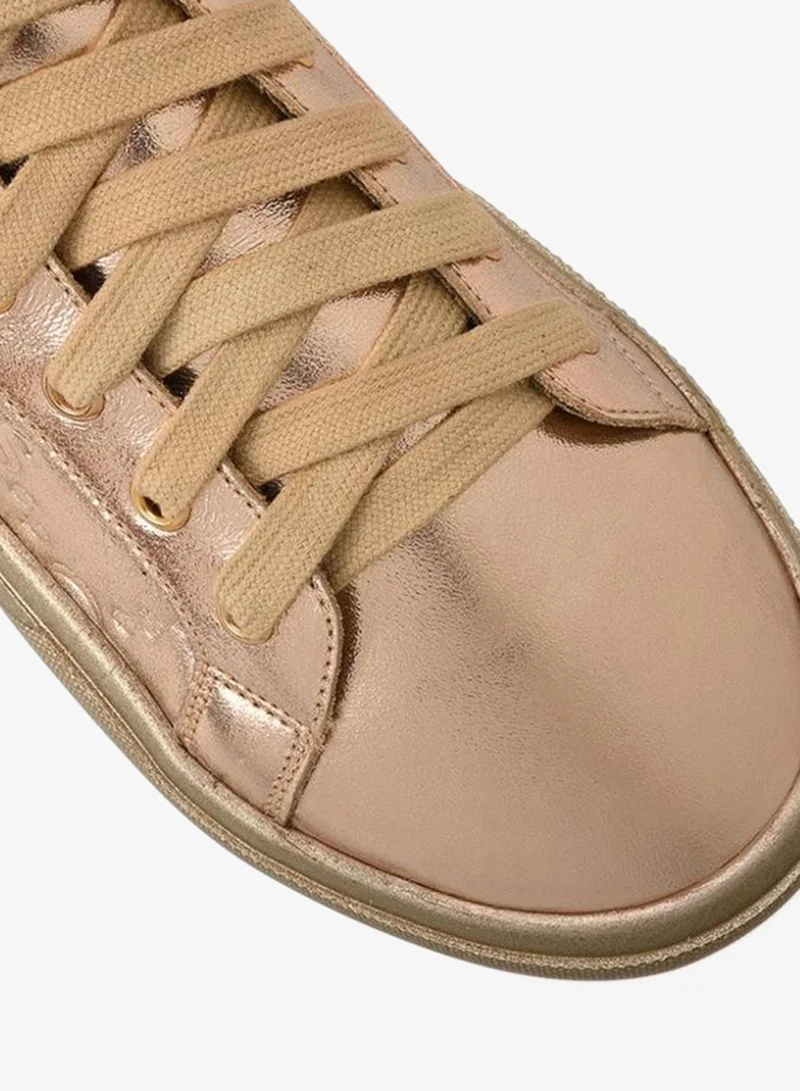 Carmen Steffens  Golden Metallic Gold Sneakers for Women | Best Price UAE