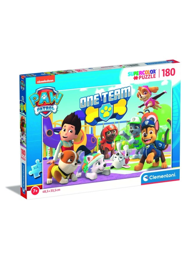 Clementoni Paw Patrol Supercolor Puzzle for Children - 180 Pieces, Ages 7 years Plus - Image 1