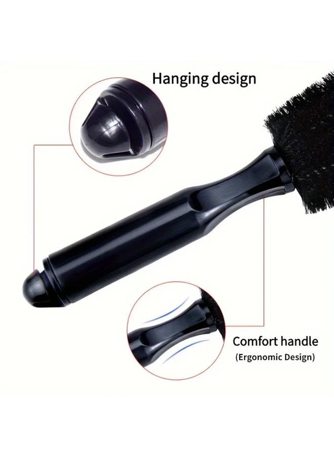 Black Car Wheel Brush Tire Rim Cleaning Tool Multifunctional Car Wash Brush - Image 4