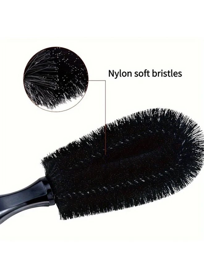 Black Car Wheel Brush Tire Rim Cleaning Tool Multifunctional Car Wash Brush - Image 5