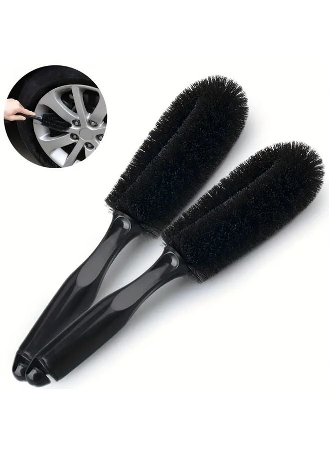 Black Car Wheel Brush Tire Rim Cleaning Tool Multifunctional Car Wash Brush - Image 3