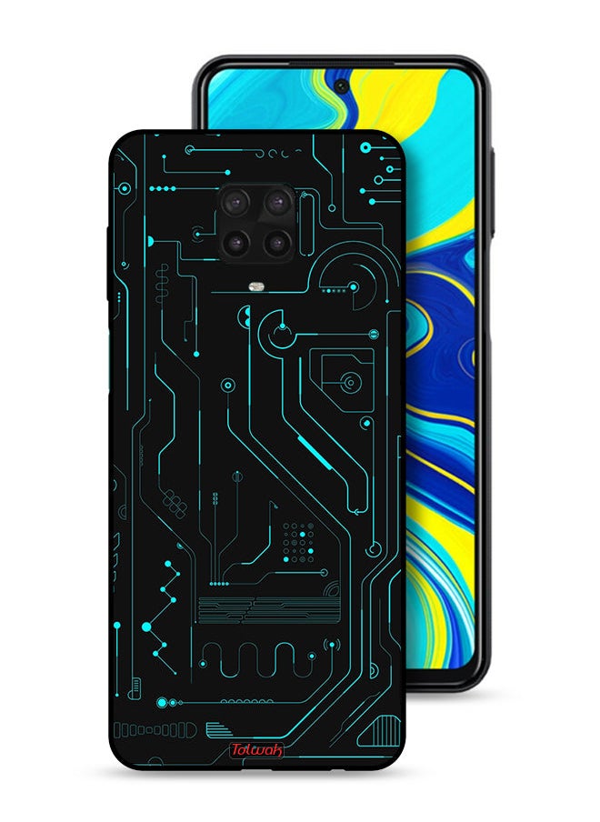 Tolwak جراب حماية لهاتف Xiaomi Redmi Note 9 Pro دوائر فنية رقمية بسيطة شاشات متعددة  - Image 1