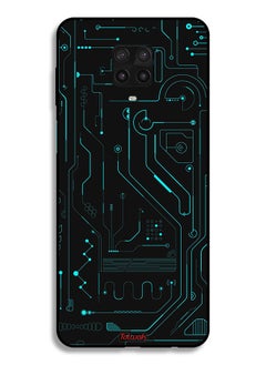 Tolwak جراب حماية لهاتف Xiaomi Redmi Note 9 Pro دوائر فنية رقمية بسيطة شاشات متعددة  - Image 2