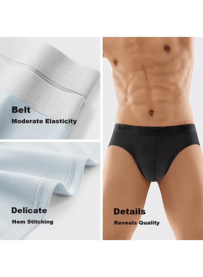 Semir Men's Underwear 3-pack, Soft Antibacterial Modal Cotton Blend Boxer Briefs, Size 2XL - Image 5