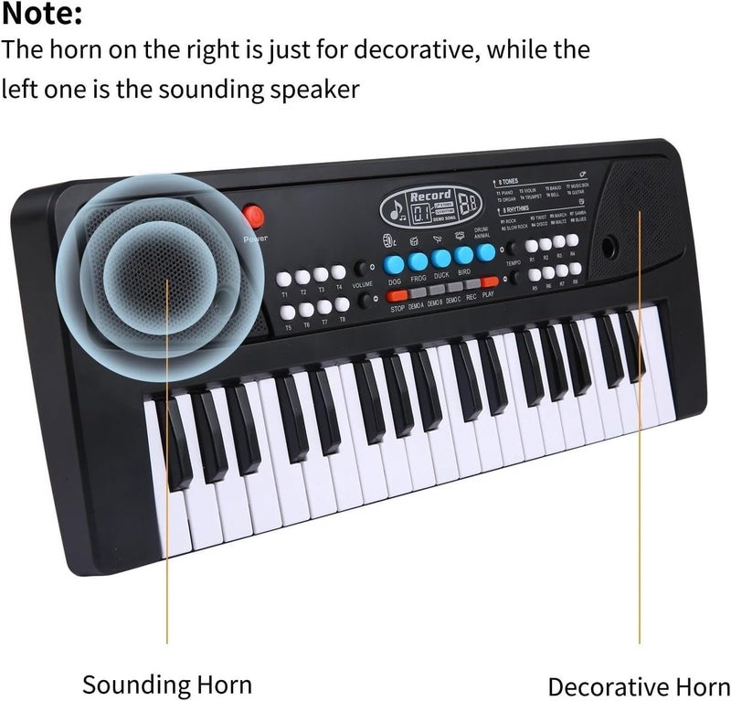 Storio Kids Piano Keyboard with Mic | 37 Keys, 8 Rhythms, 8 Tones & 6 Demo Songs | Electronic Musical Toy for Boys & Girls Age 2-5 | Educational & Recording Keyboard for Beginners - Image 4