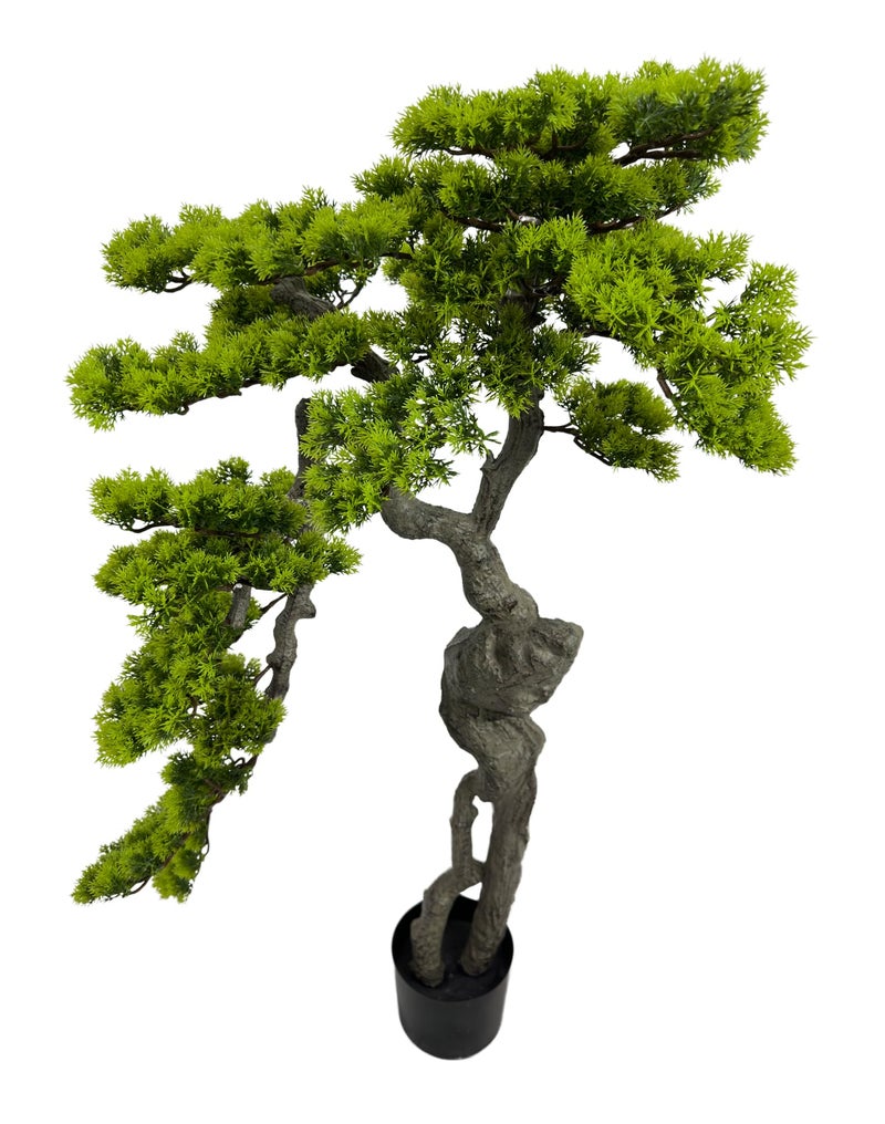 AfanD 35ft43in Artificial Bonsai Tree Juniper Faux Plants Indoor Big Fake Plants Decor with Ceramic Pots for Home Table Office Desk Bathroom Shelf Bedroom Living Room Farmhouse Decorations