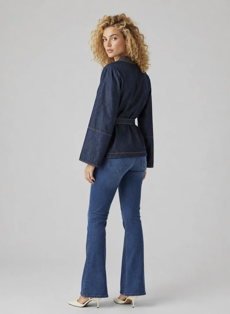 فيرو مودا Wrap Denim Shirt