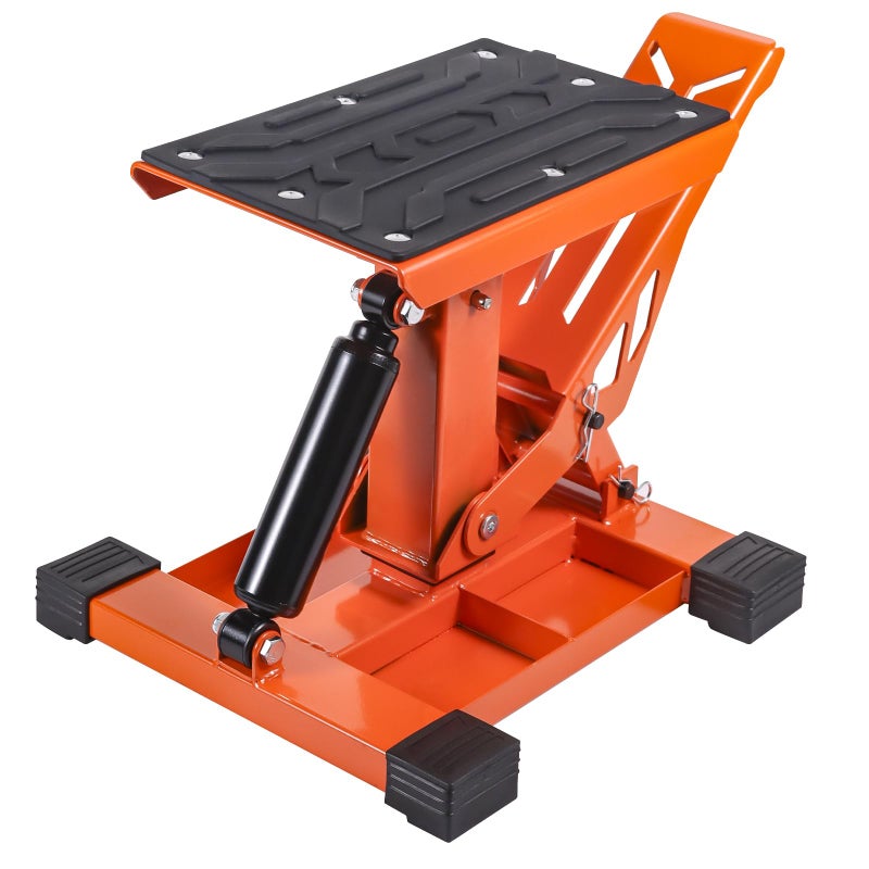 DAYIMADE Adjustable Dirt Bike Stand with with Tool Trays 1000LBS Capacity Hydraulic Lift Motorcycle Jack Stand Powersports Stand for Dirtbike, ATV, Motorcycle -Hoist Table for Dirt Pit Bike Repair, Maintenance - Image 1