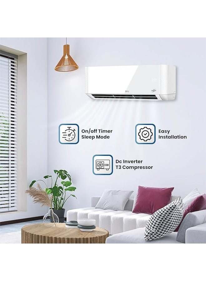 SPJ مكيف هواء سبليت إنفيرتر SPJ 1.5 طن – POLAR‑INVWTW18KC | 18,000 BTU، ضاغط إنفيرتر DC T3، ملف نحاسي 100%، R410A - Image 5