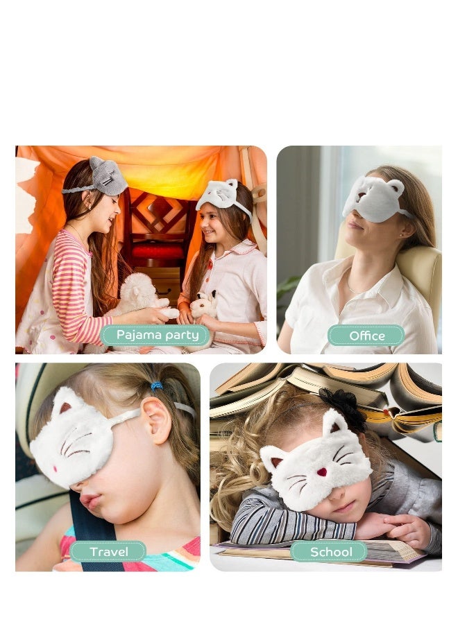 3 Pack Sleeping Eye Mask, Animal Design Soft Masks, Soft Funny Eye Blindfold, Adjustable and Elastic Eye Mask, Suitable for Women Men Kids - Image 5