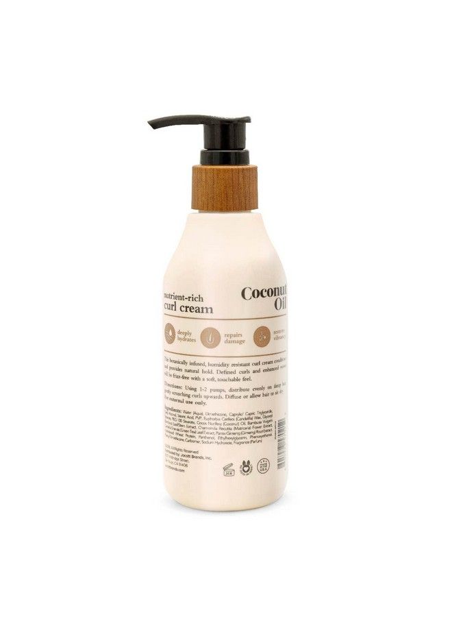 Oliology Coconut Oil Curl Cream Defines & Enhances Curls & Waves | Botanically Infused | Conditions & Reduces Frizz | Made In Usa Cruelty Free & Paraben Free (8.5Oz) - Image 3