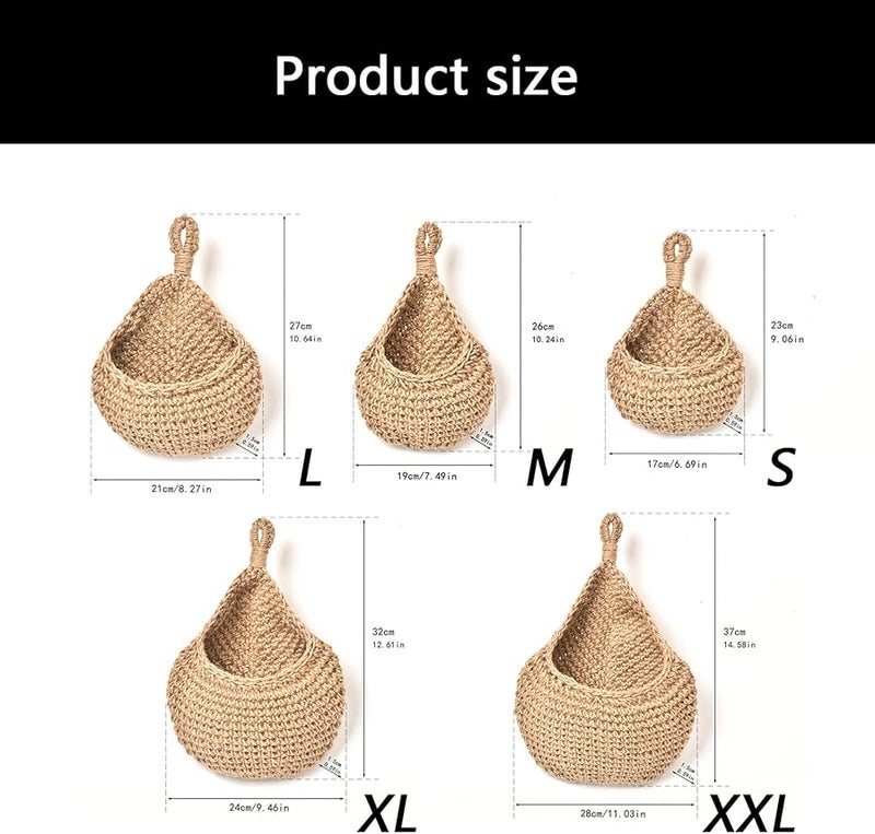 Wall Mounted Cotton Linen Storage Basket 28x37cm for Kitchen Bathroom Organization - Image 4