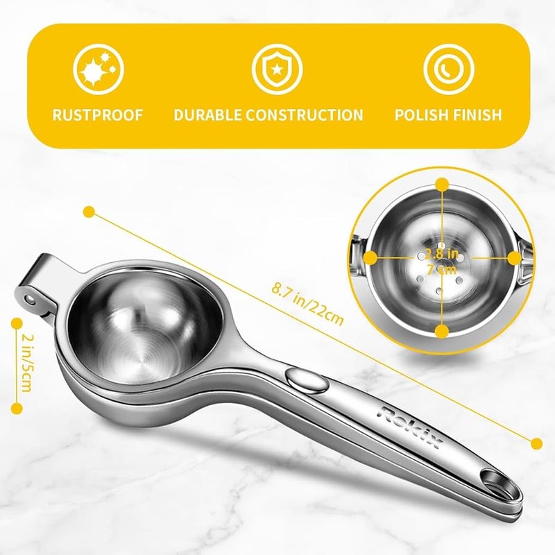 Rekix Lemon Squeezer, Heavy Duty Lemon Juicer, Lime Squeezer, Manual Citrus Press, Orange Juicer Handheld, Hand Press Fruit Juicer, Exprimidor De Limones - Image 2