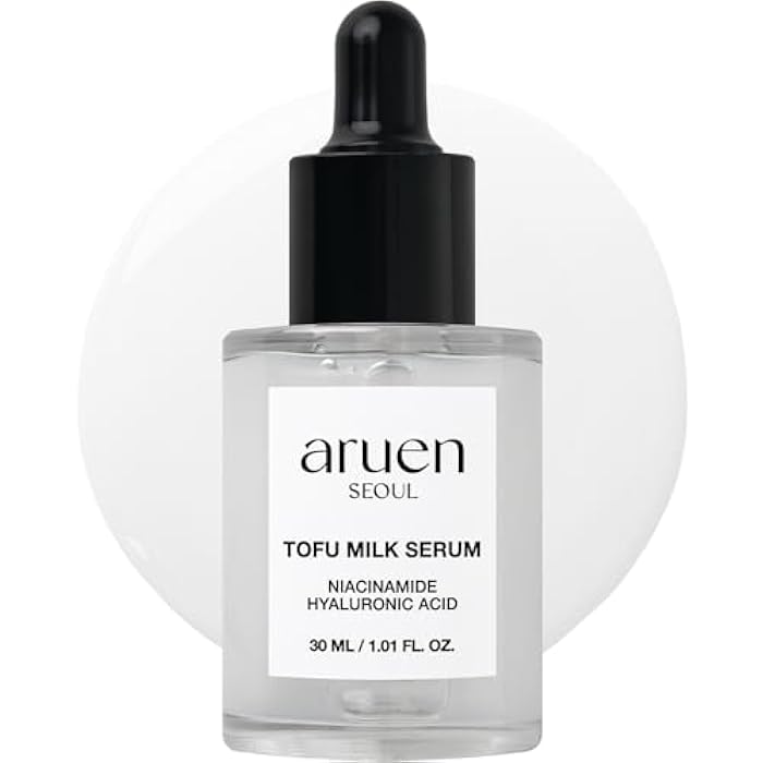 aruen Fermented Tofu Collagen Serum – 68% Fermented Soy Milk with Niacinamide & Hyaluronic Acid – Korean Hydrating Face Serum for Firming, Radiance & Skin Barrier Care (1.01 fl oz / 30ml) - Image 1