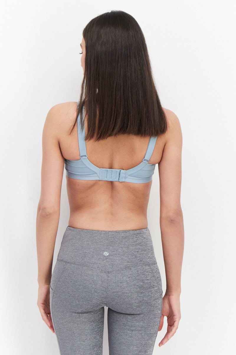 Adidas Women Padded Underwired Sports Bra, Light Blue - Image 4