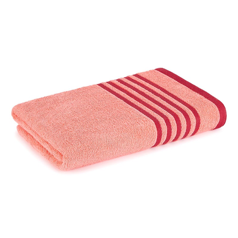 Layers Tuscany 100 Cotton 380 GSM Bath Towel Desert Flower Peach - Image 1