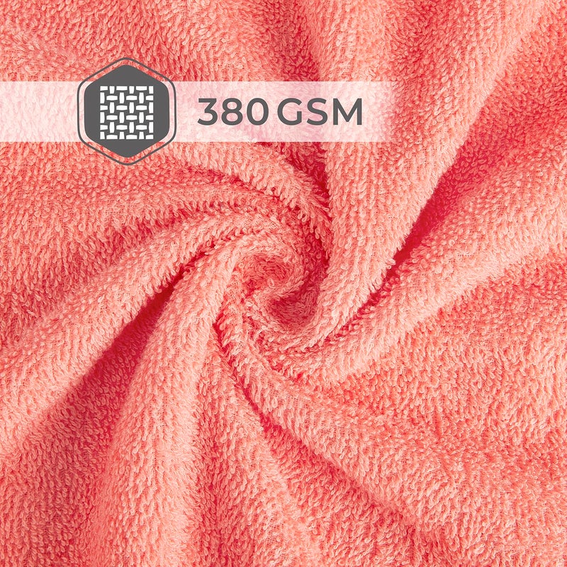 Layers Tuscany 100 Cotton 380 GSM Bath Towel Desert Flower Peach - Image 4