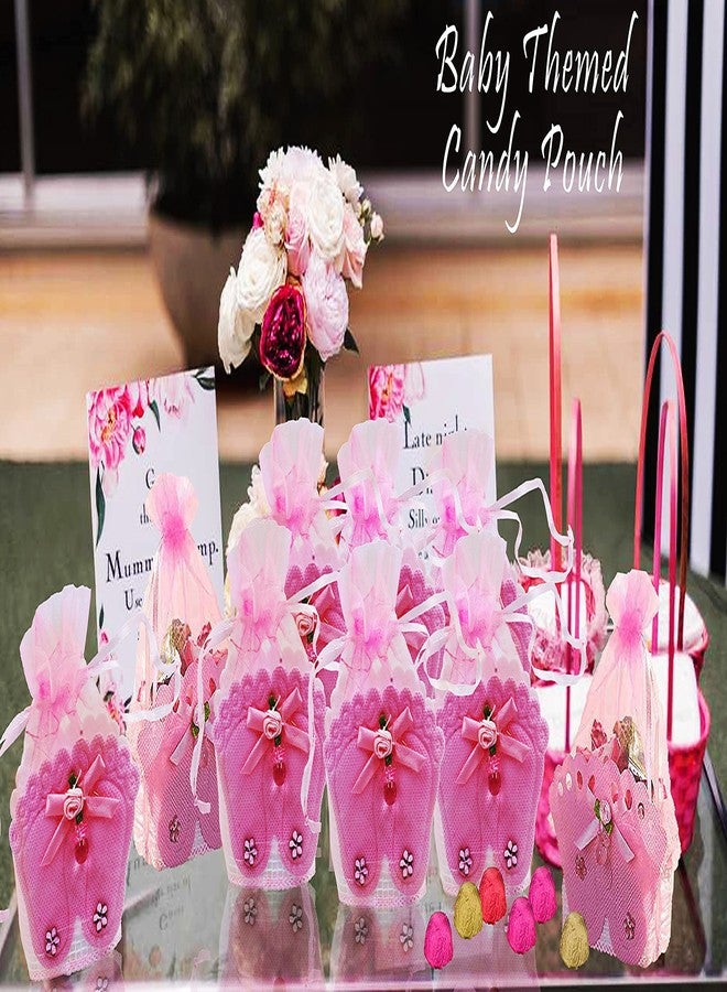 Jades : Baby Themed Favor Treat Bag- Baby Themed Party Candy Pouch-Baby Shower Treat Pouch-Baby Themed 1st Birthday Favor-Baby Themed Return Gift (Pink Set of 6 - B) - Image 4