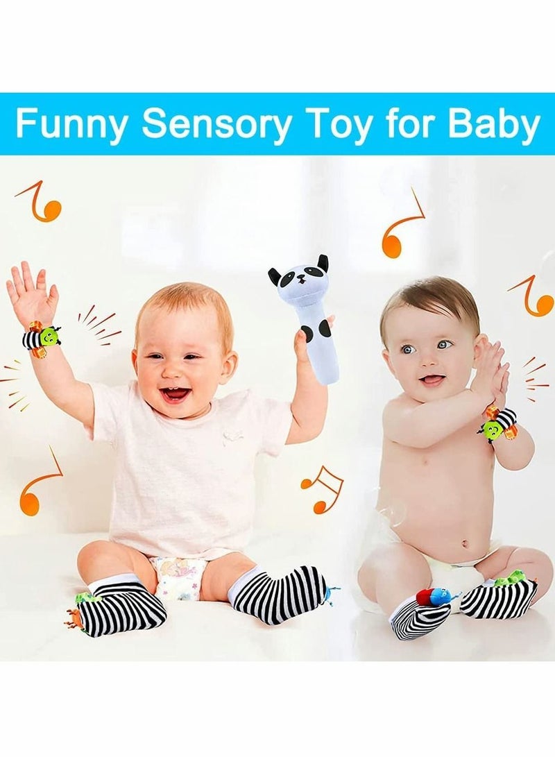 Y&D Baby Rattle Socks & Wrist Rattles for Babies 0-6 Months, Toys 0-3-6-12 Months - Image 5