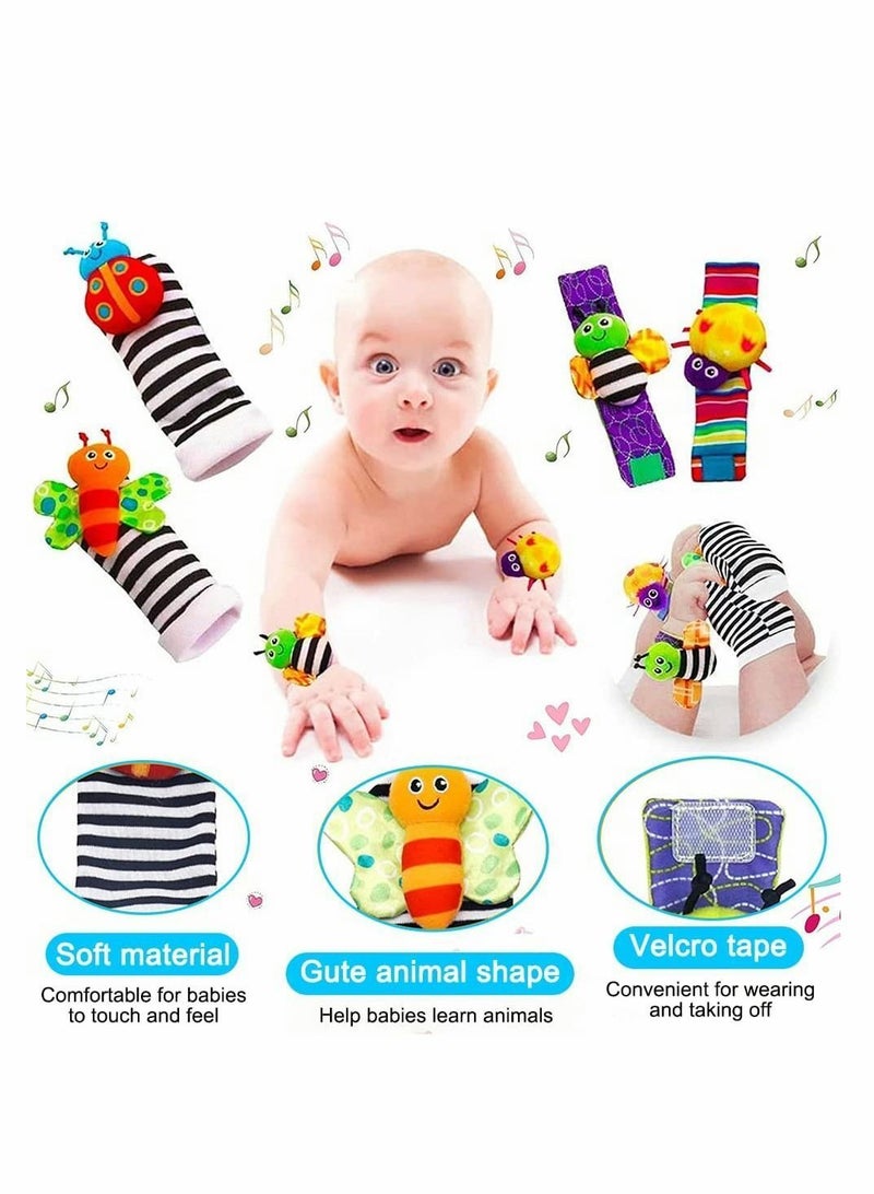 Y&D Baby Rattle Socks & Wrist Rattles for Babies 0-6 Months, Toys 0-3-6-12 Months - Image 2
