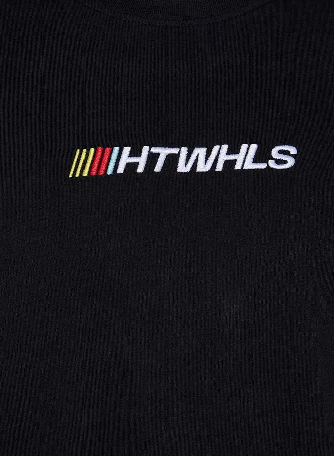 اس بي كاركترز Men Regular Fit Crew Neck Short Sleeves Hot Wheels Print T shirt