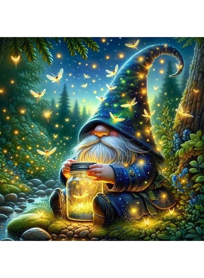 Camocin Diamond Art Kits for Adults Gnomes, 5D Gnome Diamond Painting Kits for Adults Beginners, DIY Gnome Full Round Dots Drill Gem Art Kit for Gift Home Wall Decor 14 x 14 Inch - Image 1