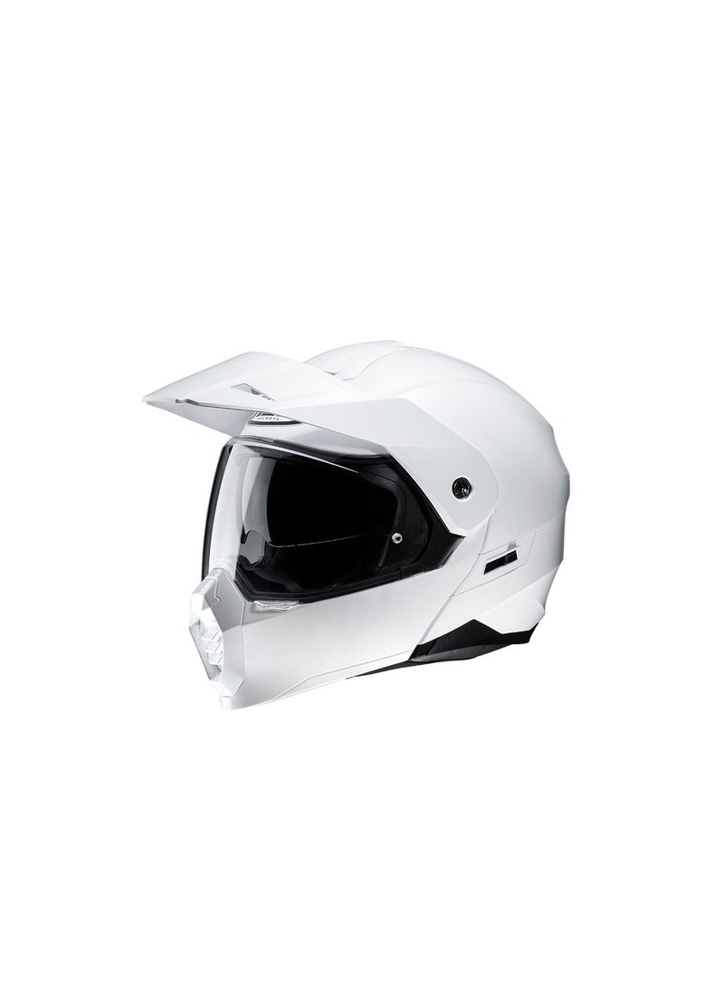 HJC خوذة HJC C80 بيضاء لؤلؤية صلبة كبيرة  - Image 1