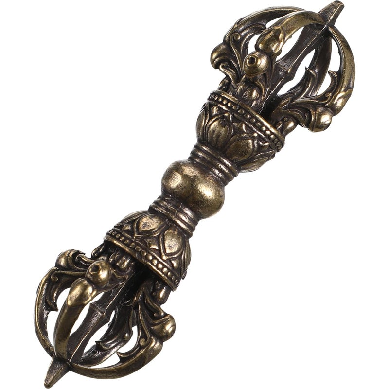 Veemoon Brass Buddhism Vajra Vintage Vajra Pendant Buddhism Dorje Fengshui Charm Antiques Buddhist Fengshui Decor Amulet Dorje Phurba Religious Supplies for Home Office Tabletop Decoration