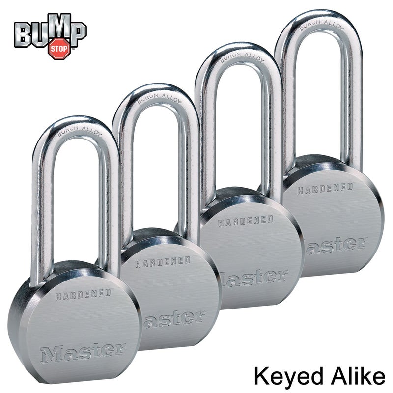 Master Lock Master Lock - (4) High Security Pro Series Keyed Alike Padlocks 6230NKALH-4 w/BumpStop Technology  - Image 2