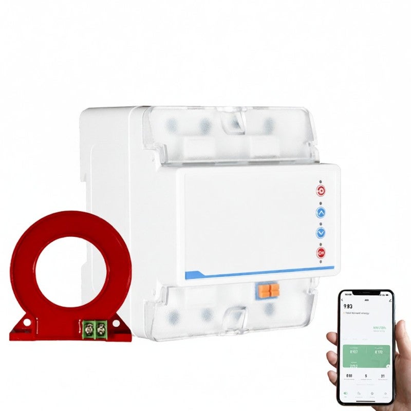 Intelligent Circuit Breaker: Premium Flame-Resistant Material, Customizable Thresholds, Digital LCD Display - Automatic Reclosure Protection, Multifunctional Timing & Metering for Home Electrical Devi - Image 1