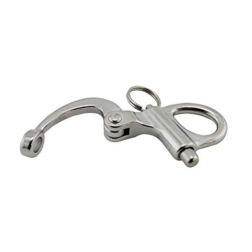 NRC&XRC Pair of 2"(52mm) 316 Stainless Steel Fixed Bail Snap Shackle for Bracelet, Sailboat - Image 4