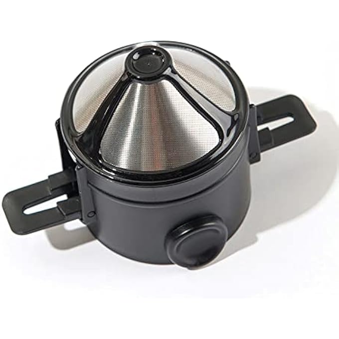Tiardey Pour Over Coffee Maker Reusable Cone Coffee Dripper Filter Stainless Steel Reusable Coffee Filters Coffee Accessories With Cleaning Brush For Home Office Travel - Image 4