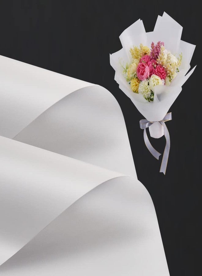 BEISHIDA 20 PCS Transparent White Floral Wrapping Paper-Matte Waterproof Flower Wrapping Paper Bouquet for Florist Supplies, DIY Crafts, Gift Packaging, Wedding, Birthday Gift - Image 1