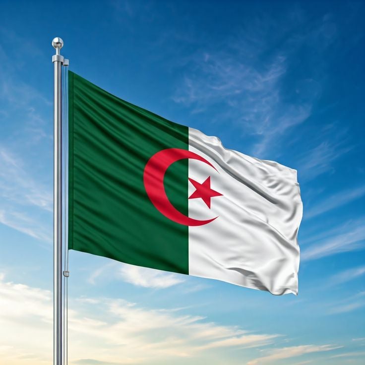ARS Algeria Flag - Heavy-Duty 210D Satin, Algeria Flag for Outdoor/Indoor, Fade Resistant, Flag Day, And Home-Polyester, National Day Sport Day, FIFA World Cup, Indoor & Outdoor Use-Size Available - Image 3