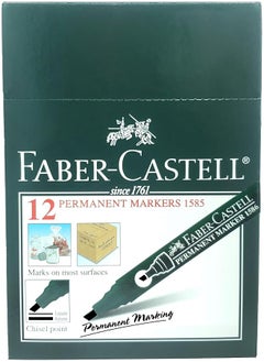 Permanent Markers Chisel Tip Color Black Box Of 12