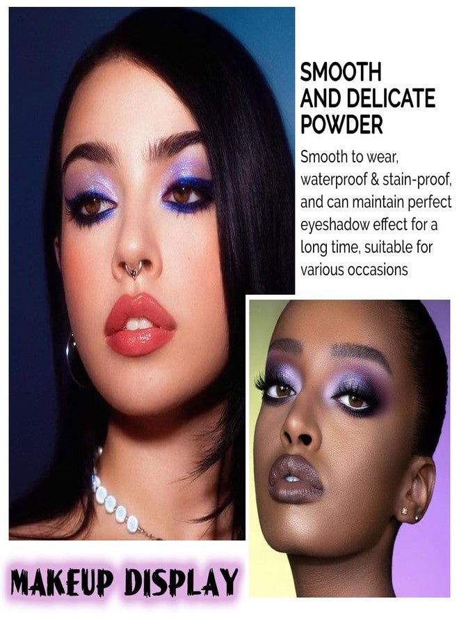CAKAILA Purple and Pink Glitter Eyeshadow Palette Makeup,Lavender Mauve Light Pink Baked Eye Shadow Palette,Purple Makeup Pallet Long Lasting Waterproof Womens Eyeshadows - Image 4