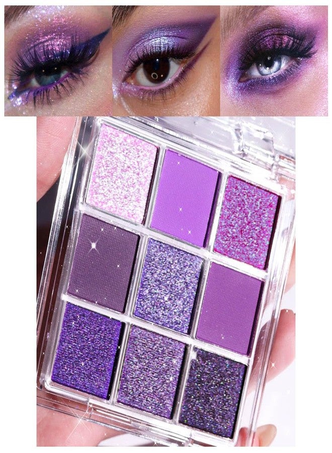 CAKAILA Purple and Pink Glitter Eyeshadow Palette Makeup,Lavender Mauve Light Pink Baked Eye Shadow Palette,Purple Makeup Pallet Long Lasting Waterproof Womens Eyeshadows - Image 1
