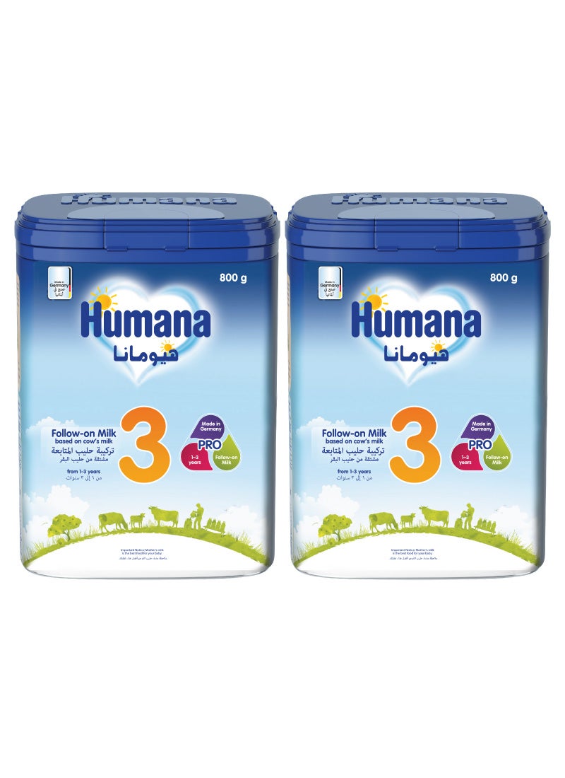 Humana 3 Probalance Baby Milk Formula 2 x 800g - Image 1