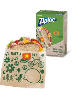 Ziploc Paper Sandwich Bags, Recyclable and Sealable with Fun Designs, 50 Count - pzsku/Z4BD6DB81088897AB4453Z/45/_/1741000230/b846f056-6b5c-406a-bc3e-bde9b883ed71