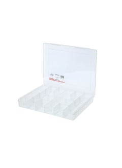 Tactix 20-Compartment Utility Storage Box with Removable Separators Clear 5 x 35 x 27 cm 320032  - Image 3