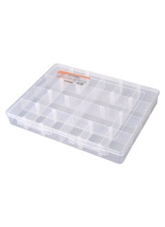 Tactix 20-Compartment Utility Storage Box with Removable Separators Clear 5 x 35 x 27 cm 320032  - Image 2