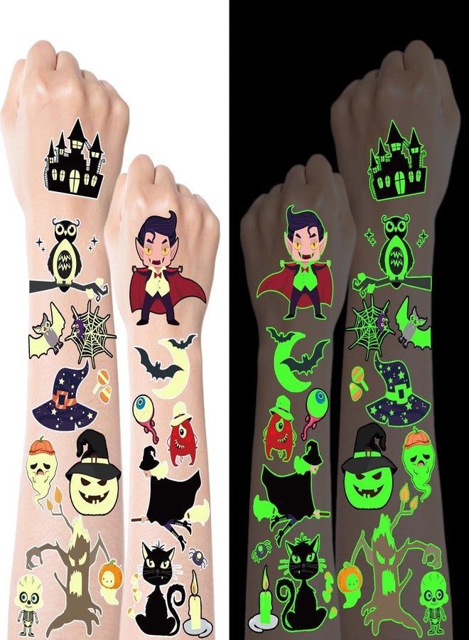 Oomloid 500 Styles Luminous Halloween Tattoos Party Favors for Kids, Halloween Temporary Tattoos Stickers Goodie Bag Stuffers Gifts Treats for Party Supplies - Image 1