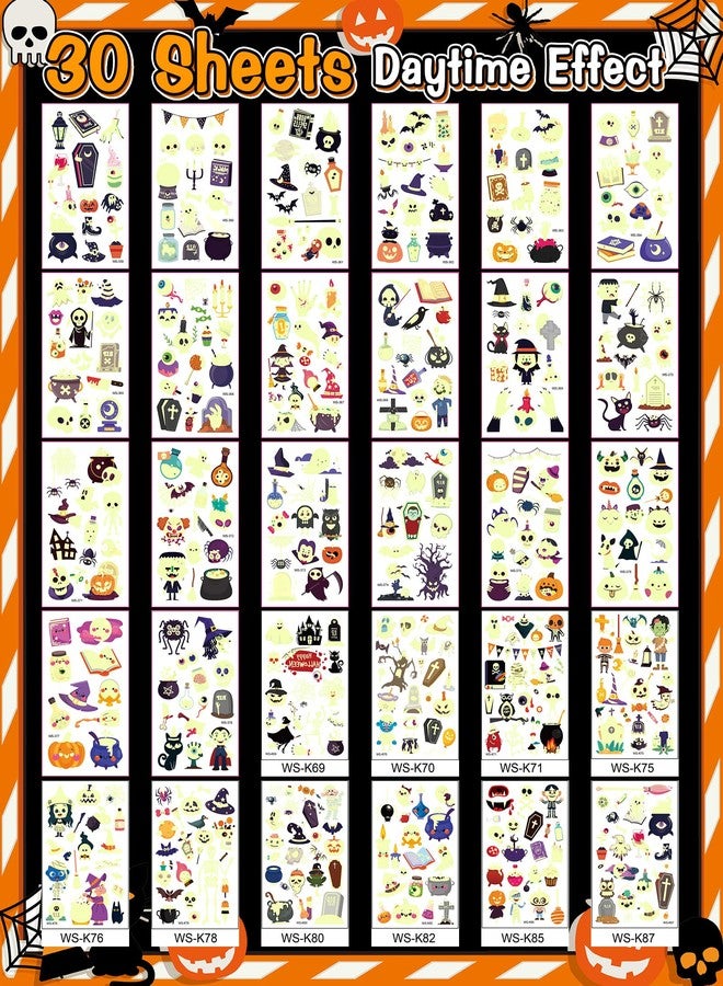 Oomloid 500 Styles Luminous Halloween Tattoos Party Favors for Kids, Halloween Temporary Tattoos Stickers Goodie Bag Stuffers Gifts Treats for Party Supplies - Image 3