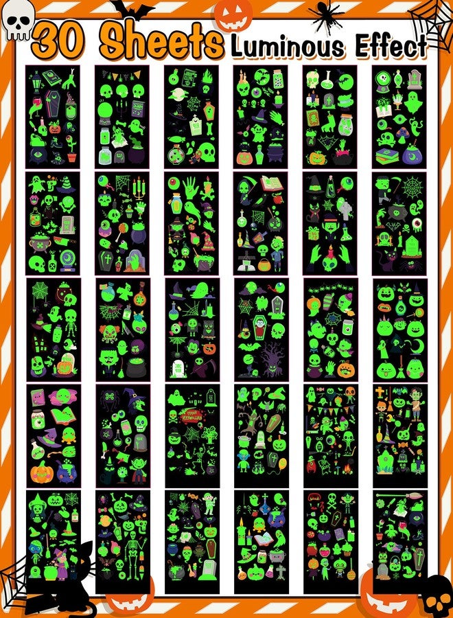 Oomloid 500 Styles Luminous Halloween Tattoos Party Favors for Kids, Halloween Temporary Tattoos Stickers Goodie Bag Stuffers Gifts Treats for Party Supplies - Image 4