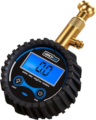 GERCHWAY Digital Tire Pressure Gauge for Cars Accurate Air Pressure Gauge for Tires with 360 Swivel Chuck 200 PSI - Image 1