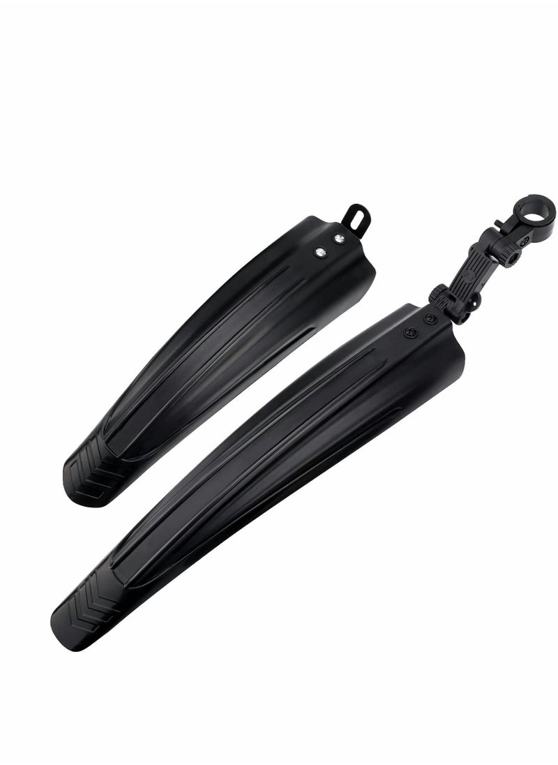 SYOSI Bike Mudguard Set, Bike Fenders Set Adjustable Bicycle Front and Rear Mud Guard Mountain Bike Mudguards Fender Set Fits Wheel Sizes of 20",22",24",26",27", 28" MTB Road Bike  - Image 1
